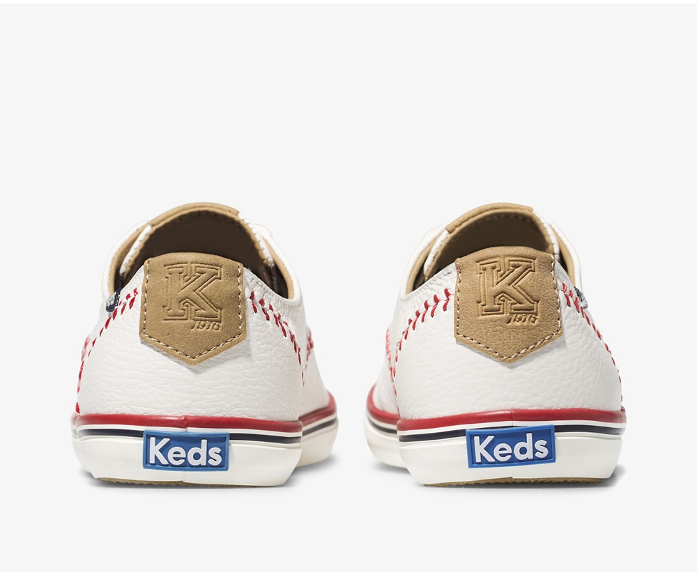 Keds Womens Sneakers White - Champion Pennant Leather - 280JTKCAS